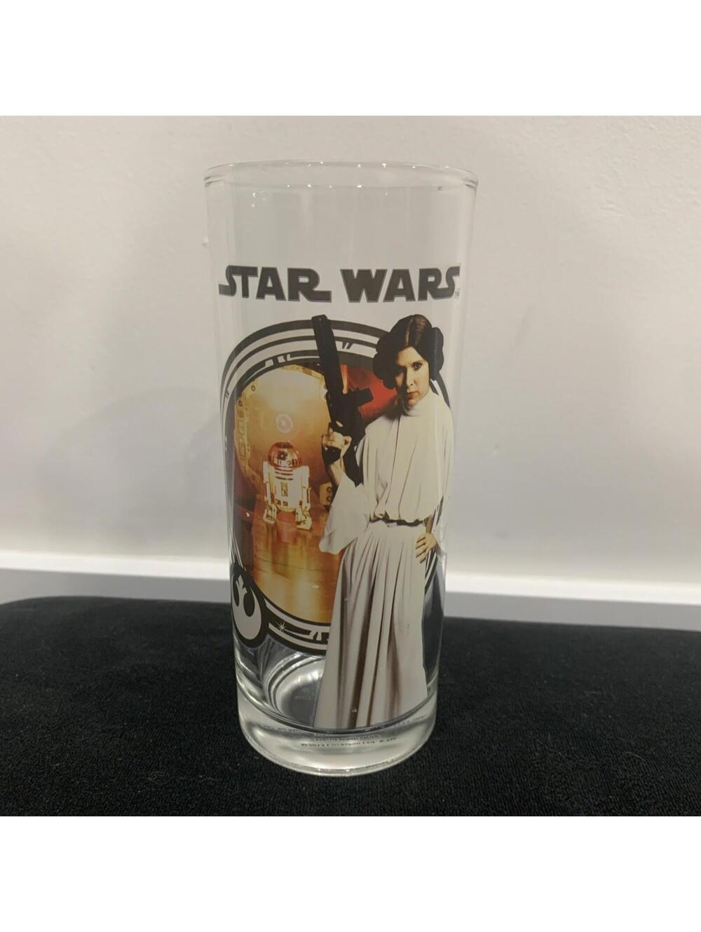 Star Wars Princess Leia and R2D2 with Rebel Alliance Emblem Pint Clear Glass